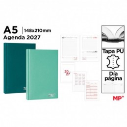 AGENDA 2027 15x21 CM DIA PAGINA PLASTICO PVC 3