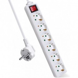 ALARGADERA 6 TOMAS 1,5M CABLE CON INTERRUPTOR