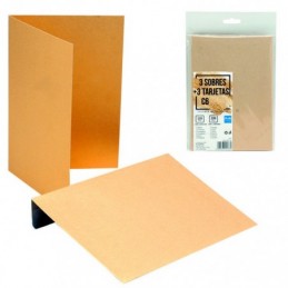 SOBRE+TARJETA PLUS 114x162 METALIZADO ORO PLUS OFF