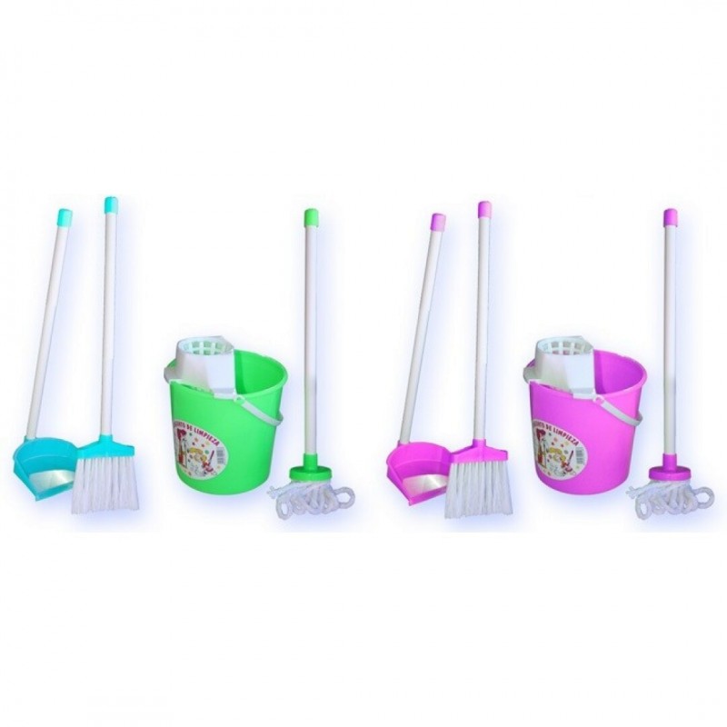 CUBO+ACCESORIOS LIMPIEZA JUGUETE