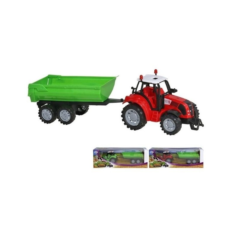 TRACTOR GRANJA REMOLQUE 40x14CM