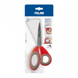BLISTER TIJERAS OFICINA MILAN 19 CM ROJA