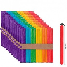 PALILLOS MADERA PLANOS 1x11.4CM COLORES