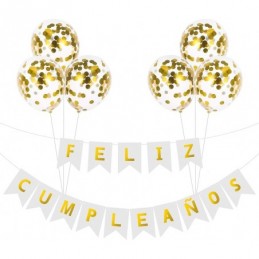 GUIRNALDA FELIZ CUMPLEAÑOS+GLOBOS