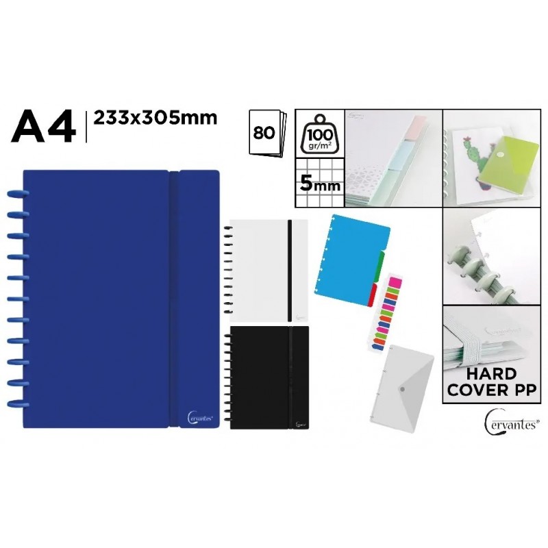 CUADERNO ANILLA CON HOJA EXTRAIBLE A4