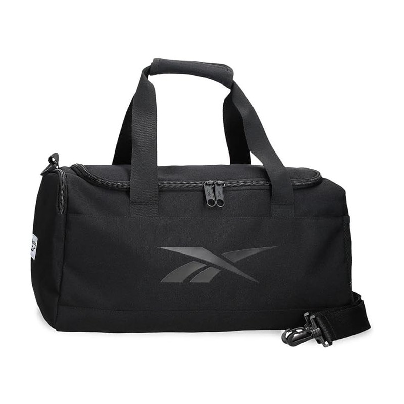 BOLSO DE VIAJE NEGRO CON ZAPATILLERO LATERAL