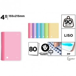 CUADERNO ESP BLANDA CUARTO LISO 80H 90GR