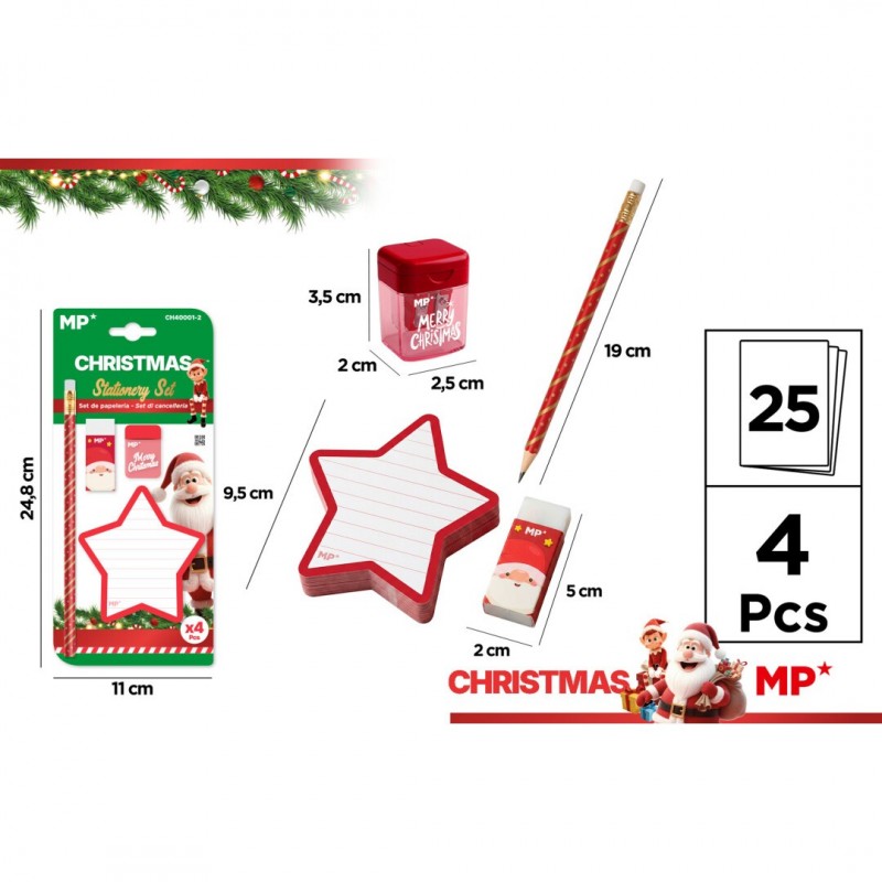 SET DE PAPELERIA NAVIDAD