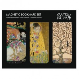 SET DE 3 MARCAPAGINAS MAGNETICOS GUSTAV KLIMT