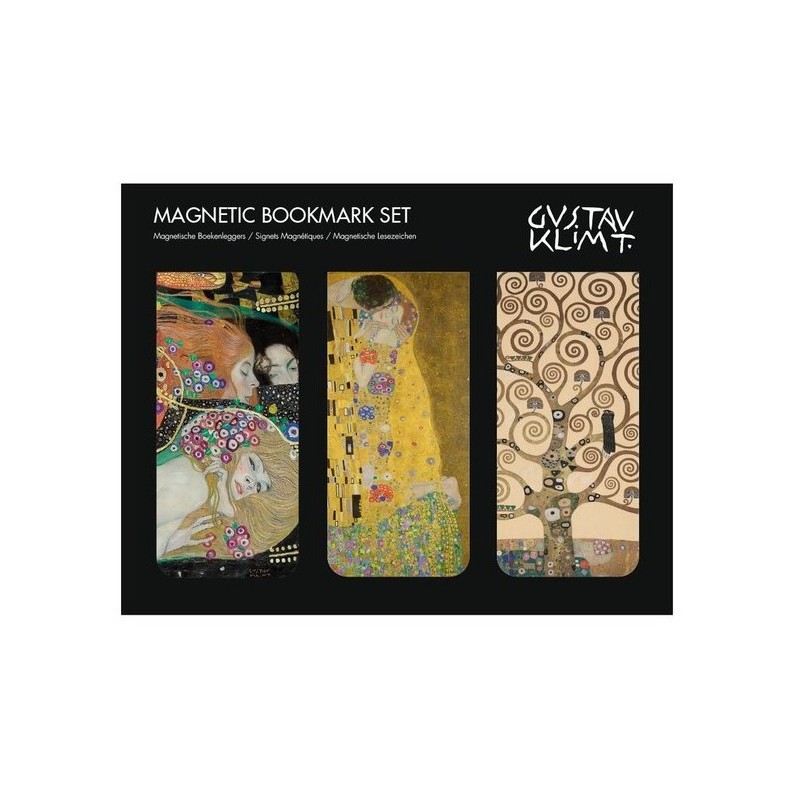 SET DE 3 MARCAPAGINAS MAGNETICOS GUSTAV KLIMT