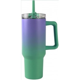 TAZA DE VIAJE 1200ML SOMBREADA LILA VERDE AZULADO