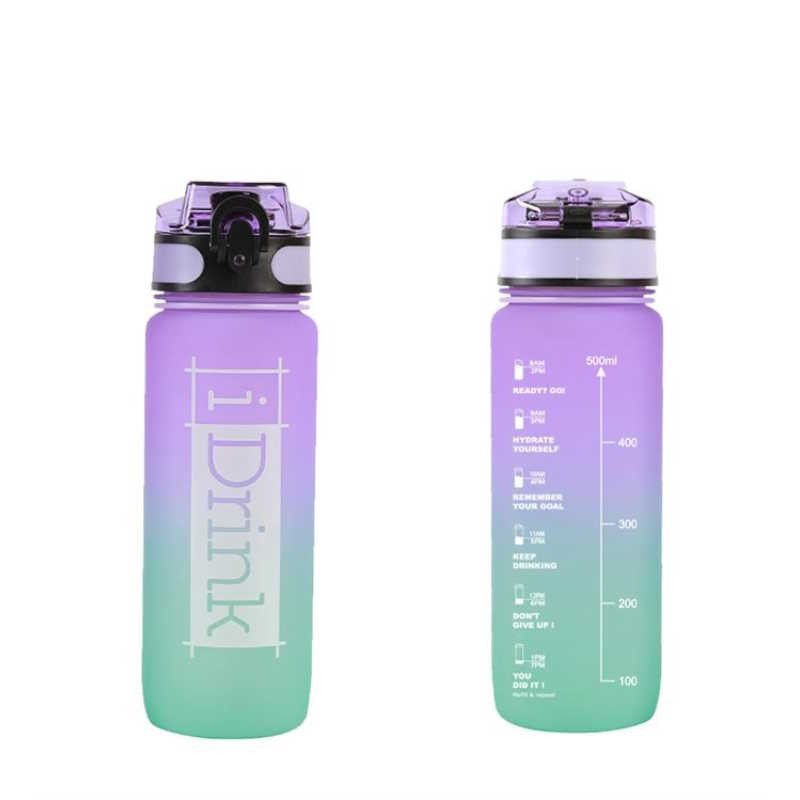 BOTELLA TRITAN 750ML VIOLETA Y VERDE AZULADO