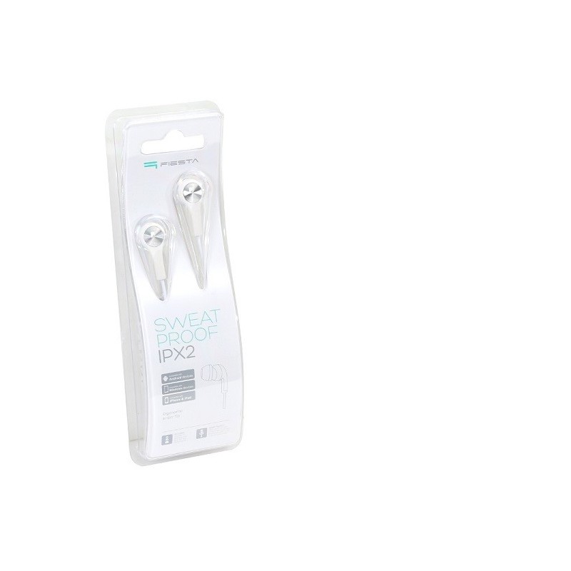 AURICULARES SPORT FIESTA CON MICRO MINI JACK BLANC