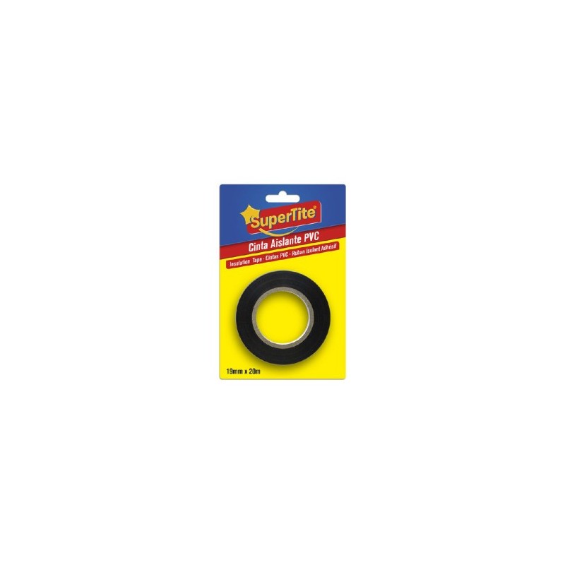 CINTA AISLANTE NEGRA 19mm x 20m SUPERTITE