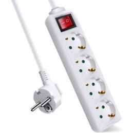 ALARGADERA 4 TOMAS 3M CABLE CON INTERRUPTOR