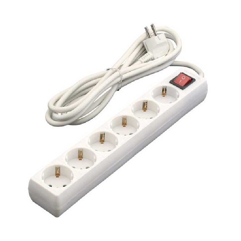 ALARGADERA 5 TOMAS 1.5M CABLE CON INTERRUPTOR