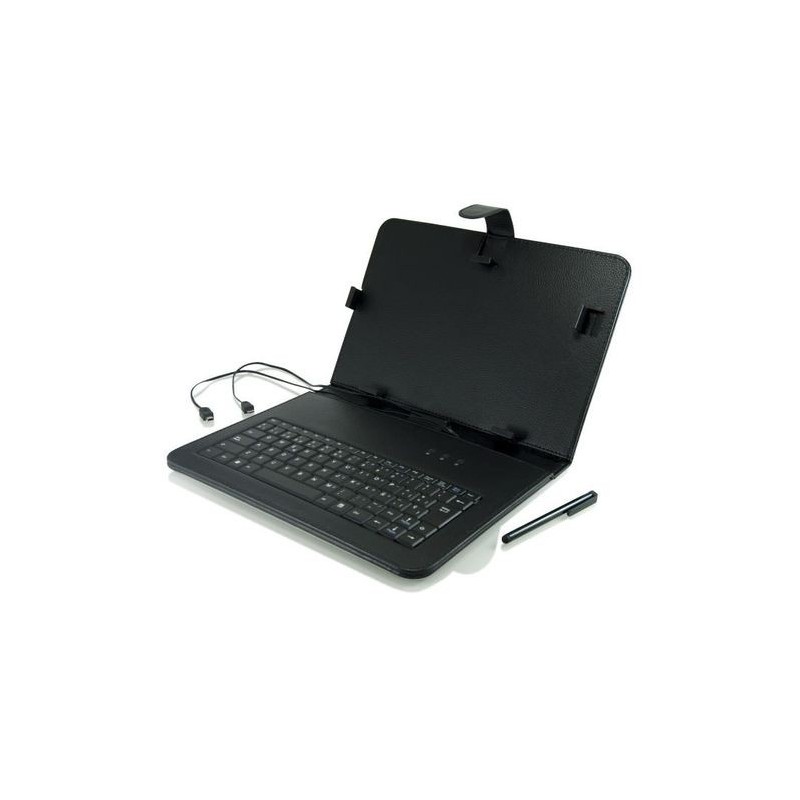 FUNDA TABLET 3GO 9.7P CON TECLADO USB NEGRA