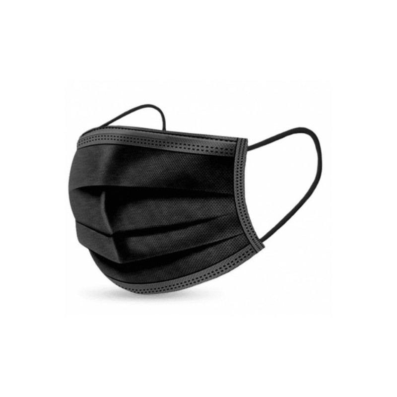 PACK 10 MASCARILLAS ADULTO NEGRA