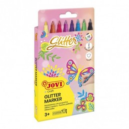 ROTULADOR JOVI GLITTER 8UD SURTIDO
