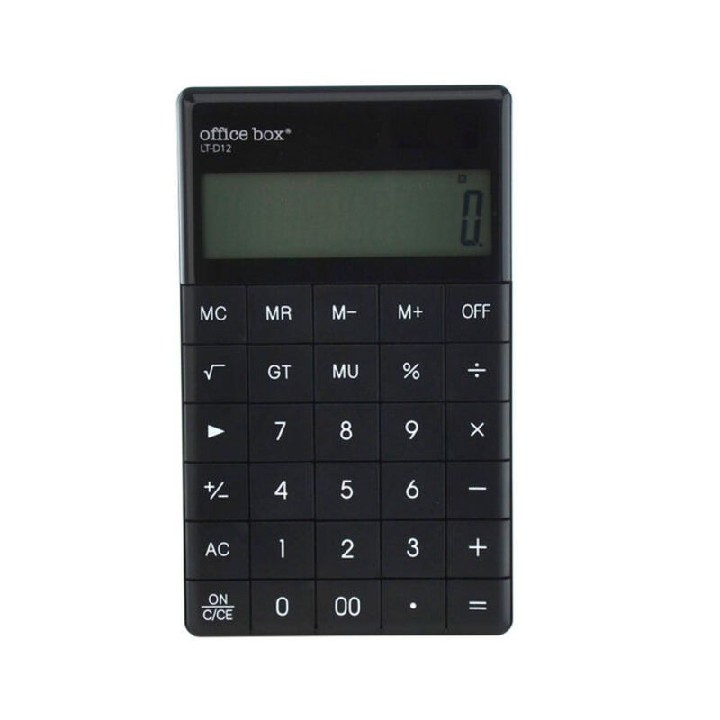 CALCULADORA PLANA D12 COLOR NEGRO