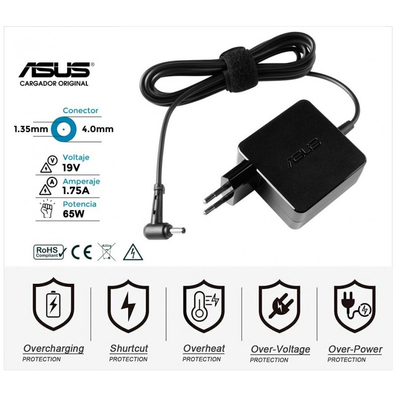 CARGADOR ASUS ORIGINAL 19V 4.0x1.35MM 65W
