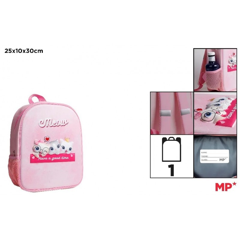 MOCHILA ESCOLAR 3D MP MEOW