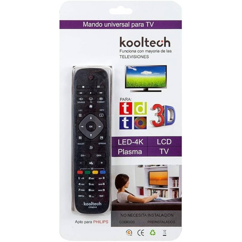 MANDO UNIVERSAL PROGRAMABLE KOOLTECH PARA PHILIPS