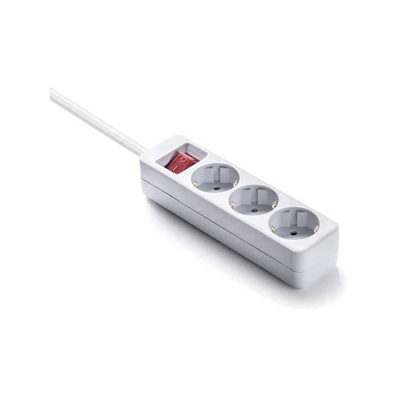ALARGADERA 5 TOMAS 3M CABLE CON INTERRUPTOR