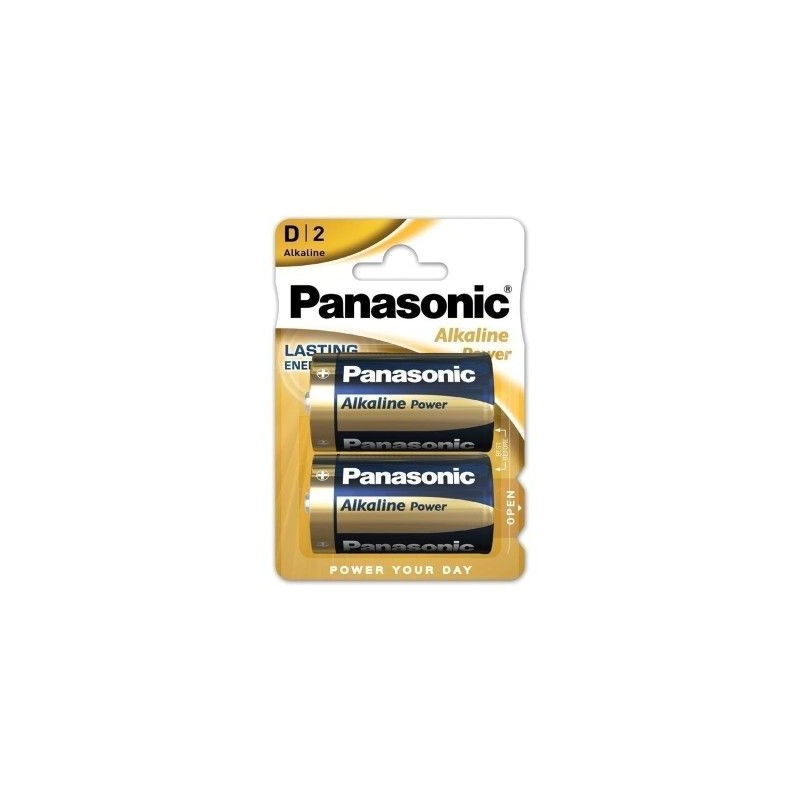 PILAS R20 PANASONIC ALCALINAS 2 UDS