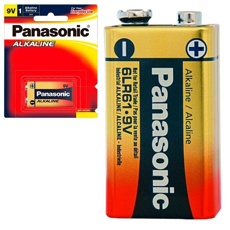 PILA 6F22 9V PANASONIC ALCALINA