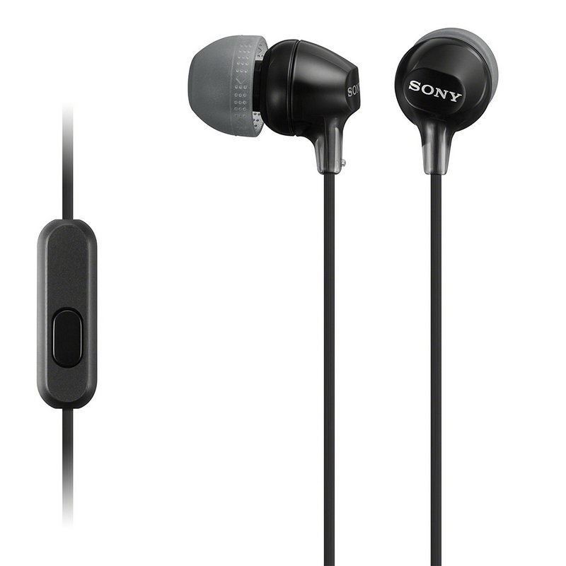AURICULAR SONY EX-15AP (BOTON) NEGRO CON MICRO