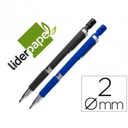 PORTAMINAS LIDERPAPEL 2MM CON SUJECCIÓN 4 COL META