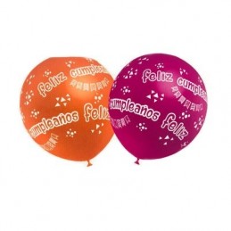 SET 5 GLOBOS DE FIESTA FELICIDADES
