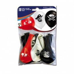 BOLSA 5 GLOBOS PIRATA NEGROS
