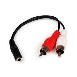STARTECH CABLE CONVERTIDOR DE JACK H A RCA M 15CM