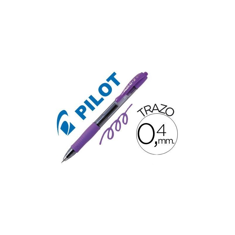 BOLIGRAFO PILOT G-2 VIOLETA PASTEL
