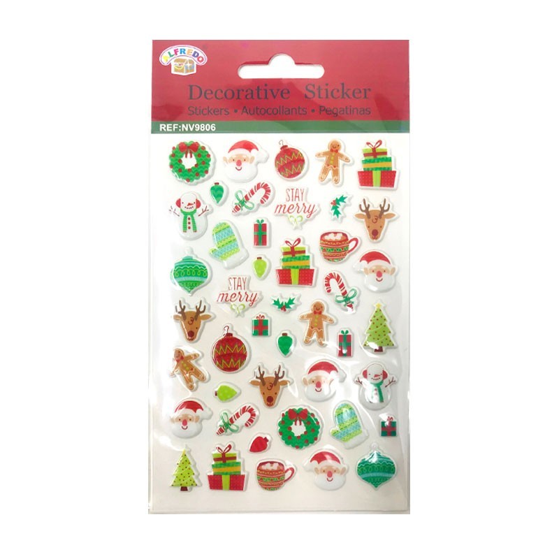 PEGATINAS 3D SURTIDAS DE NAVIDAD