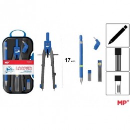 COMPAS ESPECIAL LOOPER 5 PIEZAS AZUL