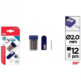 MINAS Y AFILAMINAS PARA COMPAS 2.0MM 12 UDS
