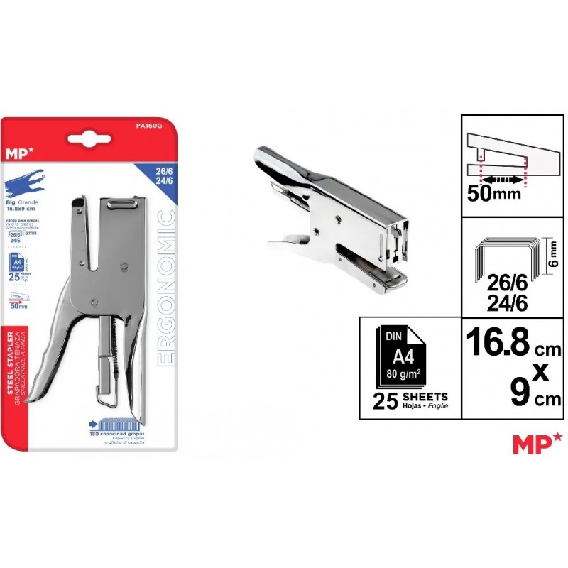 GRAPADORA TENAZA INOX 16.8cmx9cm