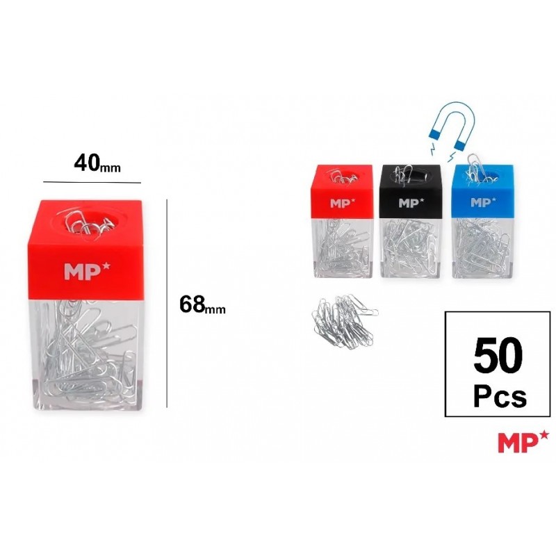 PORTACLIP MAGNETICO + 50 CLIPS COLORES