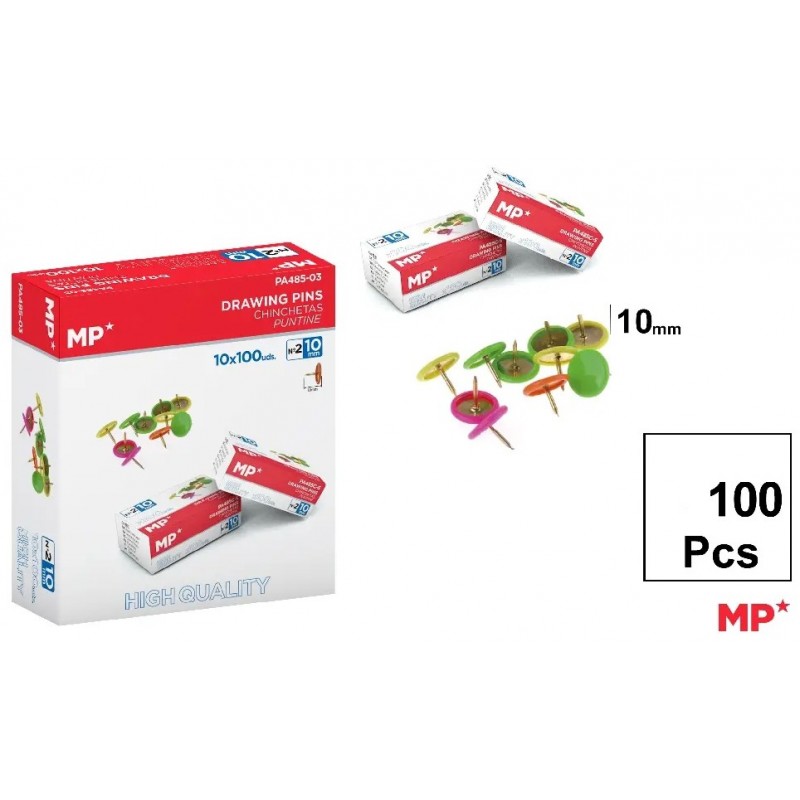 CHINCHETA DE COLOR CAJA 100UDS
