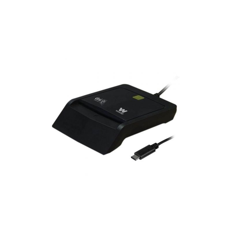 LECTOR DE DNI Y TARJETAS WOXTER TIPO C NEGRO PE26