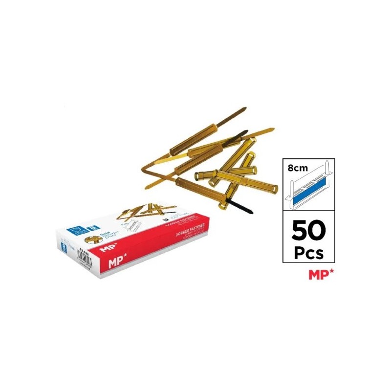ENCUADERNADORES FASTENER DORADOS 80MM 50UDS