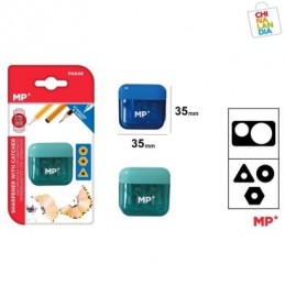 SACAPUNTAS DOBLE CON DEPOSITO Y TAPA MP