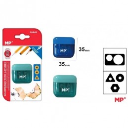 SACAPUNTAS DOBLE CON TAPA Y DEPOSITO MP