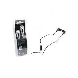 AURICULARES SPORT FIESTA CON MICRO MINI JACK NEGRO