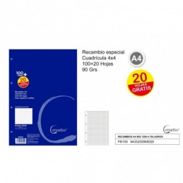 RECAMBIOS A4 90GR 120H 4 TALADROS