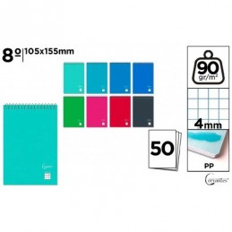 BLOCK PP OCTAVO 50 HOJAS 4x4 90GR 105x155