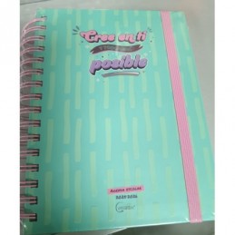 AGENDA ESCOLAR A5 PREMIUM DIA PAGINA TAPA DURA CRE